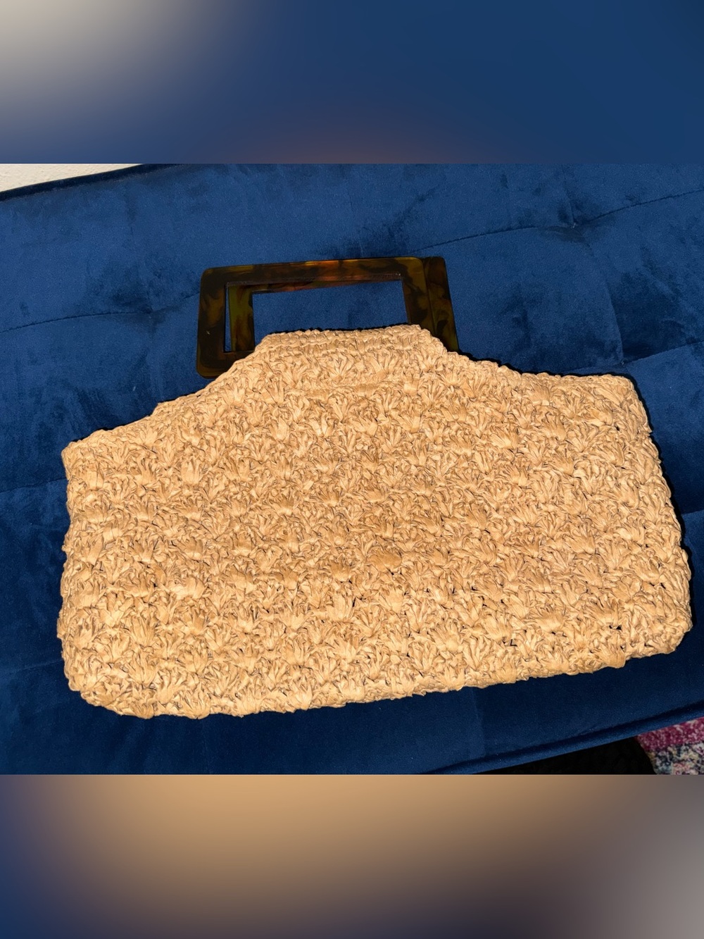 Topshop straw bag with handle